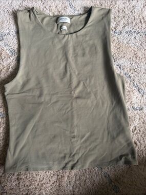 Aritzia Olive Green Crewneck Sleeveless Tank
